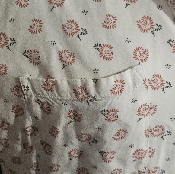 Jachs Girlfriend Button Up Floral Blouse White Size M - Picture 9 of 15